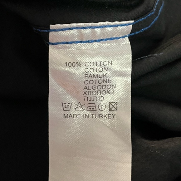 AVENUE 21 Mens Shirt Size XXL Long Sleeves Button Front Cotton Black w turquoise - Picture 11 of 11